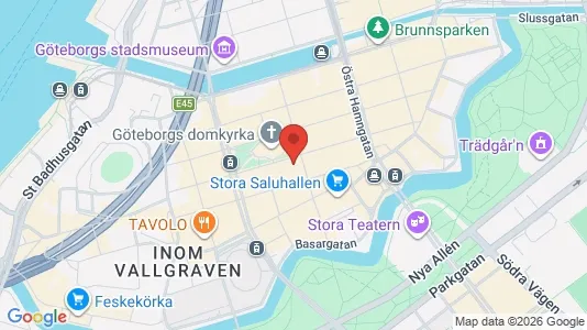 Kontorslokaler att hyra i Göteborg Centrum - kort over placeringen