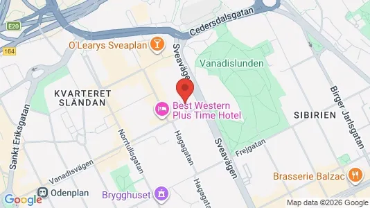 Industrilokaler att hyra i Vasastan - kort over placeringen
