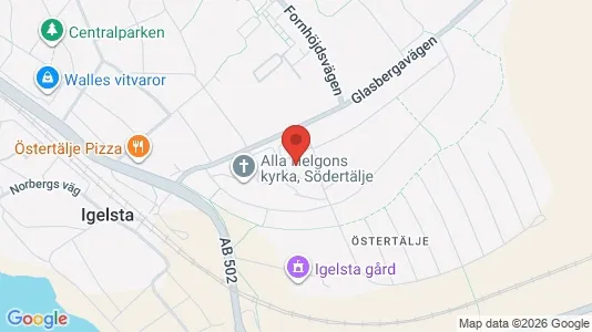 Industrilokaler att hyra i Södertälje - kort over placeringen