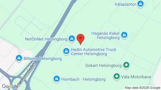 Industrilokaler att hyra i Helsingborg - kort over placeringen