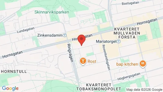 Kontorslokaler att hyra i Södermalm - kort over placeringen