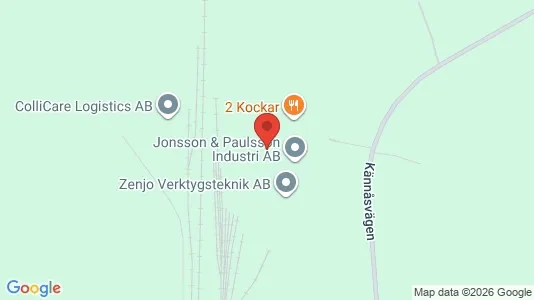 Industrilokaler att hyra i Östersund - kort over placeringen