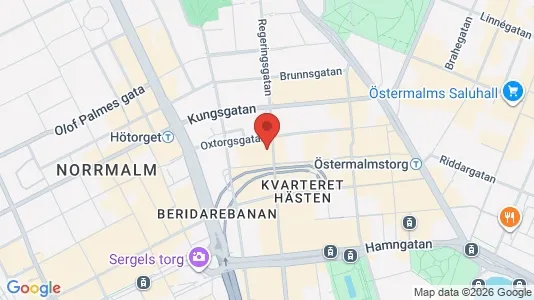 Kontorslokaler att hyra i Stockholm Innerstad - kort over placeringen