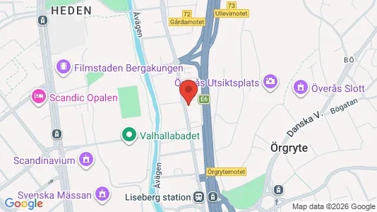Kontorslokaler att hyra i Örgryte-Härlanda - kort over placeringen