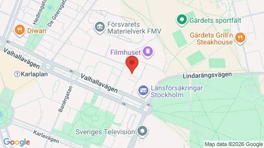 Kontorslokaler att hyra i Östermalm - kort over placeringen