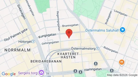 Kontorslokaler att hyra i Stockholm Innerstad - kort over placeringen