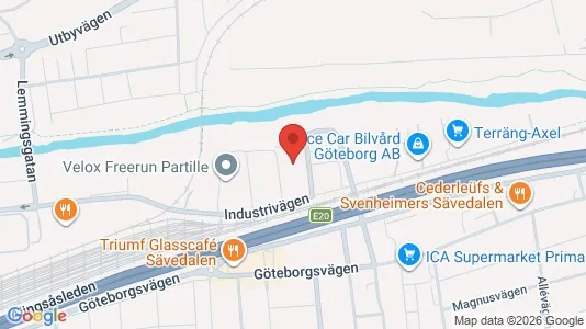 Kontorslokaler att hyra i Partille - kort over placeringen