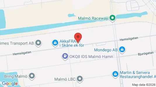 Lagerlokaler att hyra i Malmö Centrum - kort over placeringen