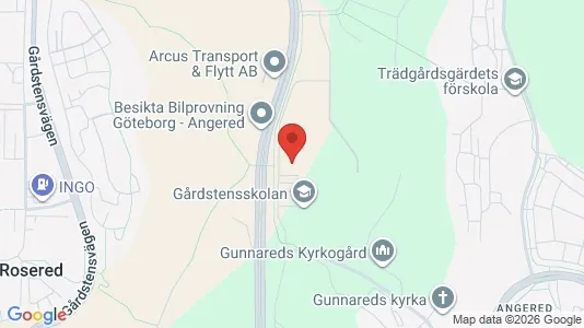 Industrilokaler att hyra i Angered - kort over placeringen