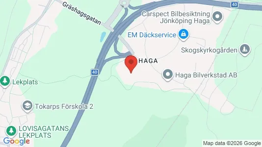 Kontorslokaler att hyra i Jönköping - kort over placeringen