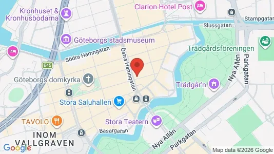 Kontorslokaler att hyra i Göteborg Centrum - kort over placeringen