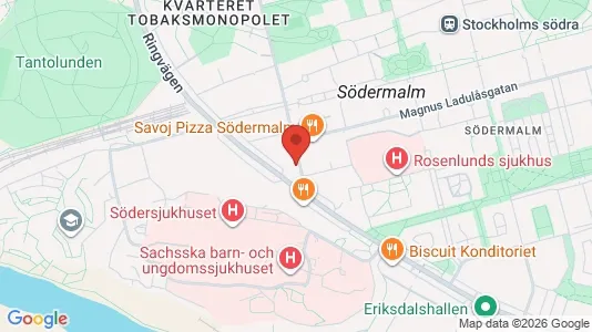 Kontorslokaler att hyra i Södermalm - kort over placeringen