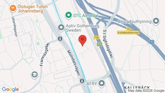 Kontorslokaler att hyra i Johanneberg - kort over placeringen