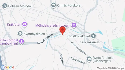 Kontorslokaler att hyra i Mölndal - kort over placeringen