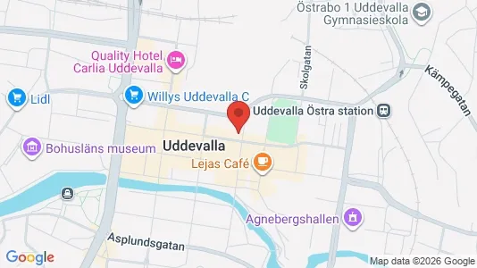 Industrilokaler att hyra i Uddevalla - kort over placeringen