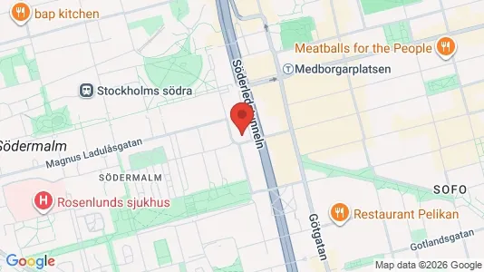 Kontorslokaler att hyra i Södermalm - kort over placeringen