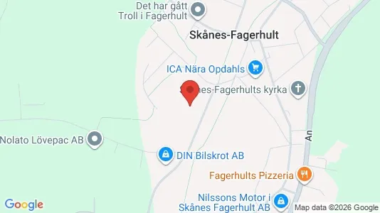 Industrilokaler att hyra i Örkelljunga - kort over placeringen
