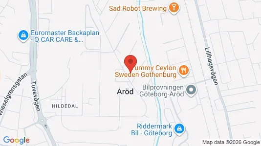 Industrilokaler att hyra i Lundby - kort over placeringen