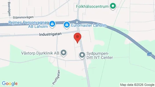 Affärslokaler till försäljning i Laholm - kort over placeringen