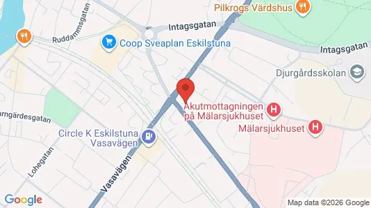 Bostadsfastigheter till försäljning i Eskilstuna - kort over placeringen