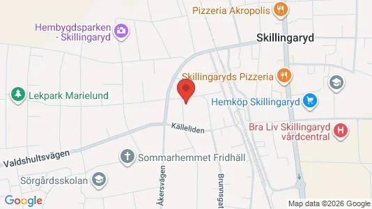 Affärslokaler till försäljning i Vaggeryd - kort over placeringen