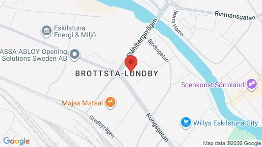 Affärslokaler att hyra i Eskilstuna - kort over placeringen
