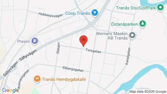Affärslokaler till försäljning i Tranås - kort over placeringen