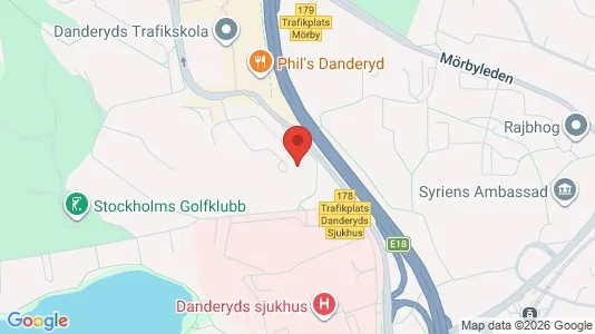 Kontorslokaler att hyra i Danderyd - kort over placeringen