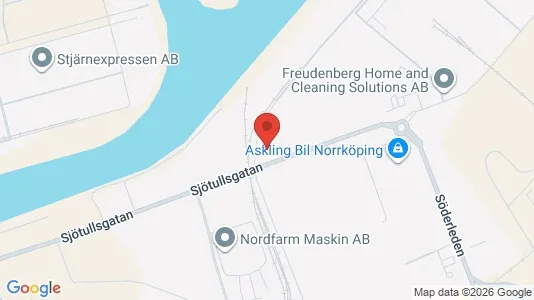 Kontorslokaler att hyra i Norrköping - kort over placeringen
