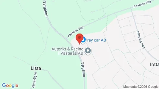 Affärslokaler att hyra i Västerås - kort over placeringen