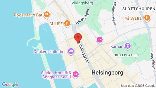 Kontorslokaler att hyra i Helsingborg - kort over placeringen
