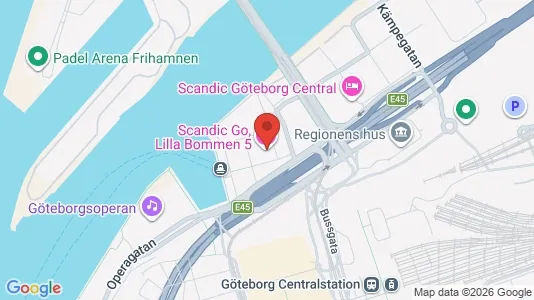 Kontorslokaler att hyra i Göteborg Centrum - kort over placeringen