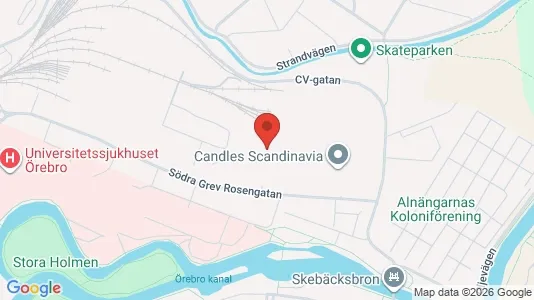 Industrilokaler att hyra i Örebro - kort over placeringen