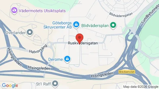 Affärslokaler att hyra i Västra hisingen - kort over placeringen