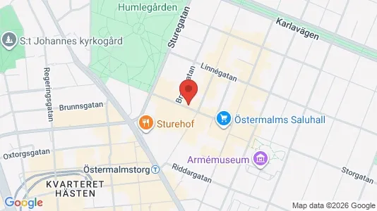 Kontorslokaler att hyra i Östermalm - kort over placeringen