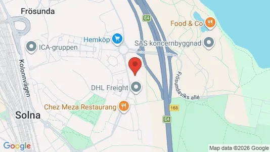 Affärslokaler att hyra i Solna - kort over placeringen