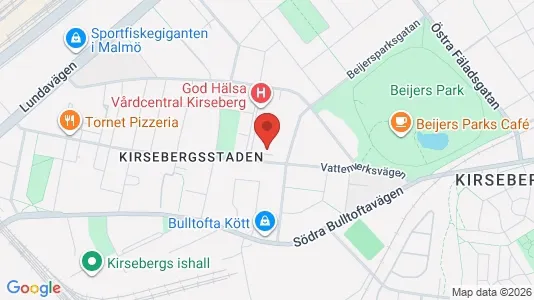 Affärslokaler att hyra i Kirseberg - kort over placeringen