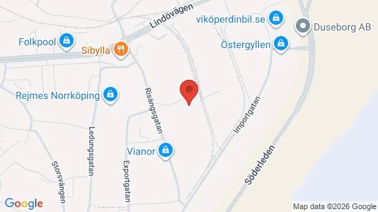 Affärslokaler att hyra i Norrköping - kort over placeringen