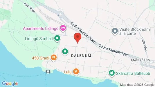 Affärslokaler att hyra i Lidingö - kort over placeringen