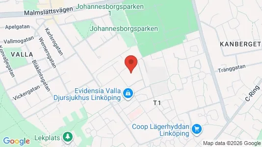 Kontorslokaler att hyra i Linköping - kort over placeringen