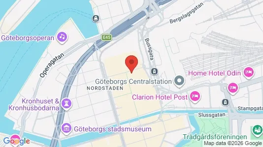 Kontorslokaler att hyra i Göteborg Centrum - kort over placeringen