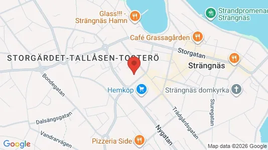 Kontorslokaler att hyra i Strängnäs - kort over placeringen