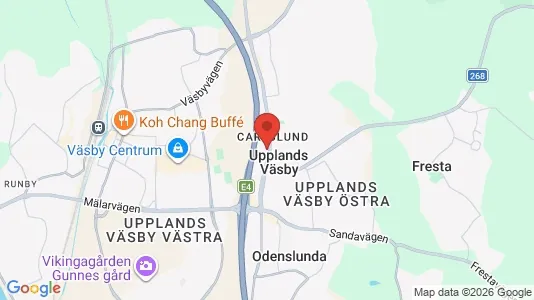 Butikslokaler att hyra i Upplands Väsby - kort over placeringen