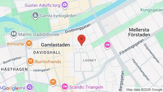 Kontorslokaler att hyra i Malmö Centrum - kort over placeringen