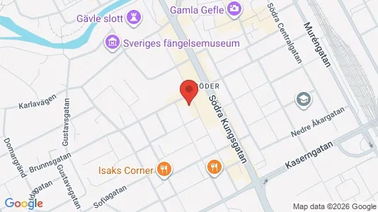 Affärslokaler att hyra i Gävle - kort over placeringen
