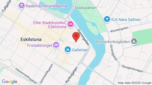 Affärslokaler att hyra i Eskilstuna - kort over placeringen