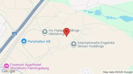 Lagerlokaler att hyra i Huddinge - kort over placeringen
