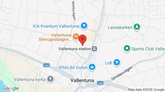 Affärslokaler att hyra i Vallentuna - kort over placeringen