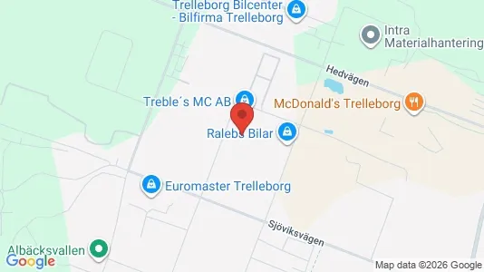 Kontorslokaler att hyra i Trelleborg - kort over placeringen