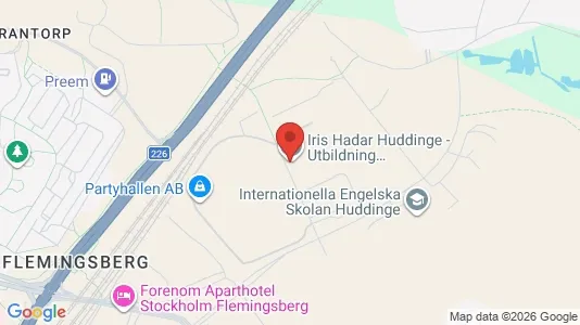 Lagerlokaler att hyra i Huddinge - kort over placeringen